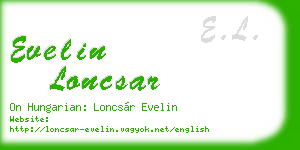 evelin loncsar business card